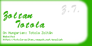zoltan totola business card